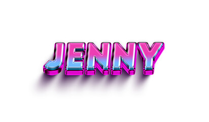 Jenny Colorful 3d Abstract Text name