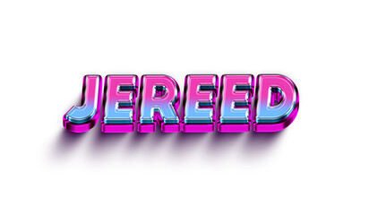 Jereed Colorful 3d Abstract Text name