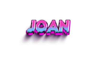 Joan Colorful 3d Abstract Text name