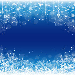 繊細な雪の結晶フレーム_正方形12
