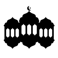 black and white mosque ornament