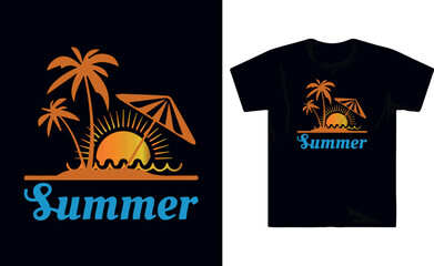 Summer  t shirt design