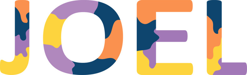 Joel Colorful 3d Abstract Text name