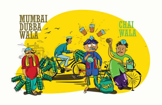 Mumbai people street tea-selling people