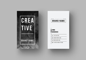 Vertical Business Card Template