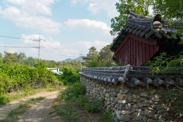 chinese temple in the woods