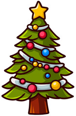 cute christmas element in cartoon style 