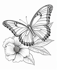 black and white butterfly vector 