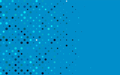 Light Blue, Green vector template with circles. Blurred bubbles on abstract background with colorful gradient. Pattern of water, rain drops.