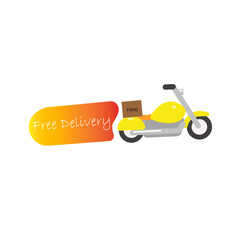 icon of free delivery on motorcycle