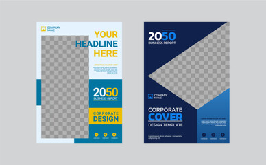Modern business annual report template