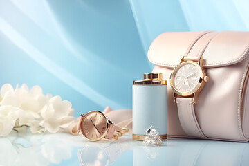 illustration of a bottle of wine and glasses AI Generative