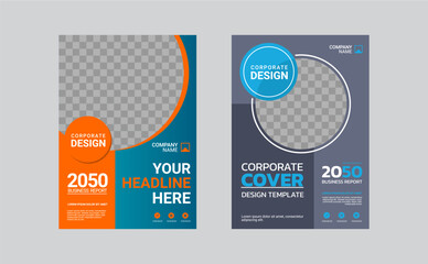 Modern business annual report template