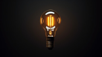 An old-fashioned light bulb