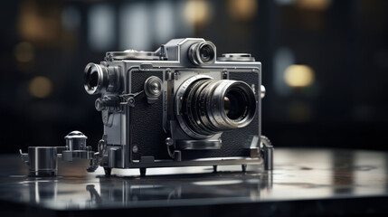Fototapeta na wymiar An old-fashioned camera