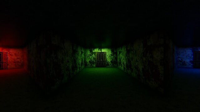 trapped in the labyrinth liminal space 3d render
