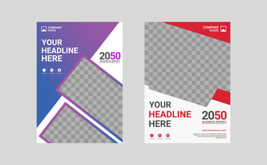 Modern business annual report template
