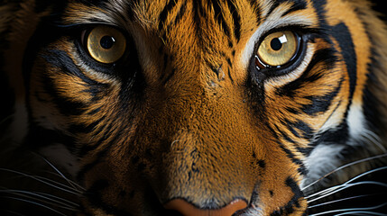 Close up look of Malayan Tiger.