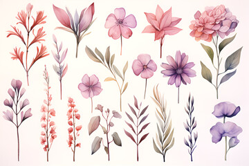 pink and white flowers