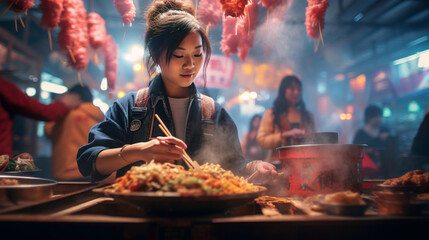 street food chinese new year Generative AI