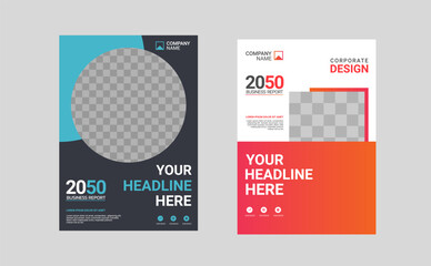 Modern business annual report template