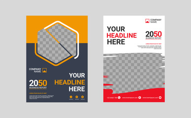 Modern business annual report template