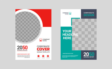 Modern business annual report template