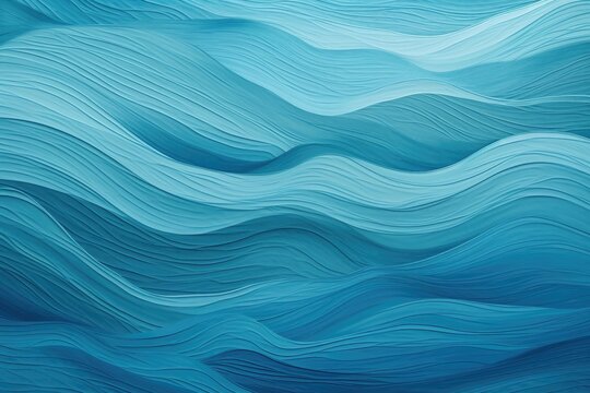 Abstract blue background with wavy lines. 3d rendering, 3d illustration, Blue background texture, wavy sea color pattern, AI Generated