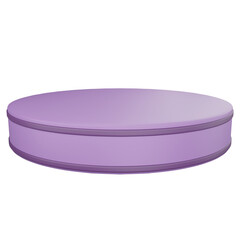 Purple podium clipart flat design icon isolated on transparent background, 3D render product display concept