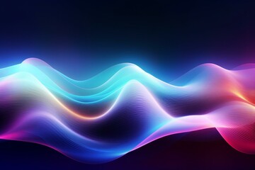 background with wavy sound waves. Generative AI