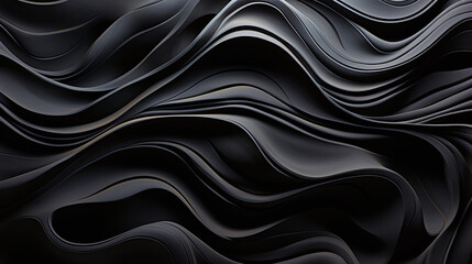 Obraz premium black muscular fiber, an intricate dance of abstract 3D geometrical formations