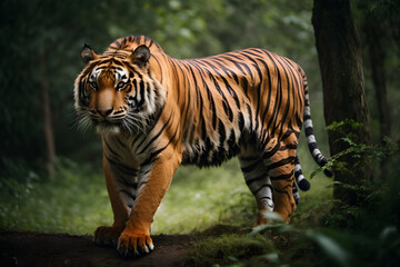Fototapeta premium Amazing bengal tiger in the nature.