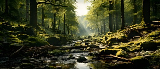 Beautiful mountain with river 