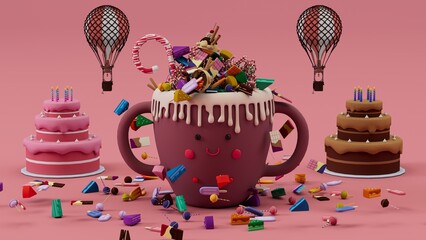 Cartoon Ice Cream_Horizontal
( 3D Model , 3D Rendering , 3D Illustration )