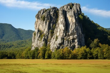 A stunning rock formation known as Seneca Rocks. Generative AI - obrazy, fototapety, plakaty