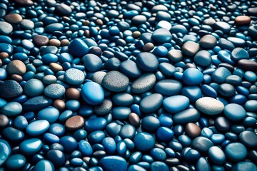 blue glass stones