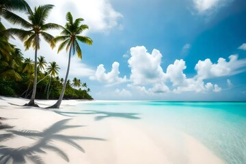 beach with coconut trees