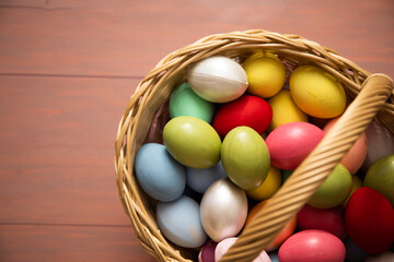 basket with eggs