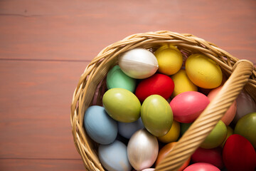 basket with eggs