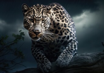 "Invisible Elegance: Witnessing a Hunting Leopard's Mastery of Camouflage and Speed." Generated AI.