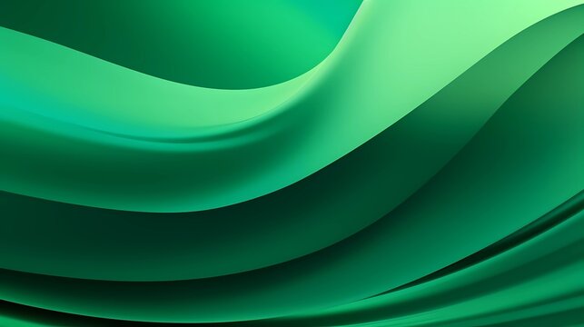 Green gentle waves, ecological gradient, eco wallpaper