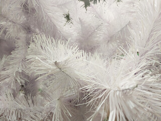 Christmas white decor for compositions. holiday background. Copy space for text.