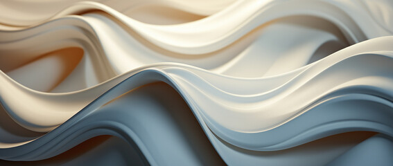 White fiber set in an abstract 3D geometrical context.