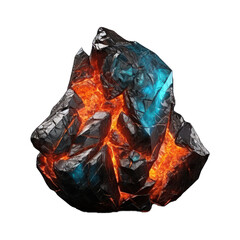 An air element stone mineral is depicted, showcasing its unique textures and colors, set against a transparent background. Generative AI