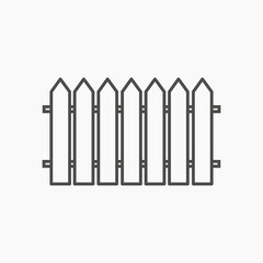 fence, protection, garden, house, wood icon vector symbol