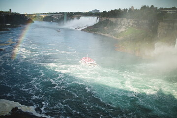 The Maid of the Mist at Niagara Falls in Ontario, Canada.