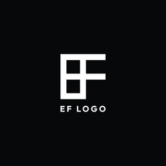 EF letters vector monogram logo and iconic symbol