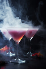 A smoky Halloween cocktail.