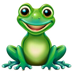 Fototapeta premium Cute frog stickers: Add a playful touch to your messages with this adorable collection of frog stickers. Perfect for spreading joy!