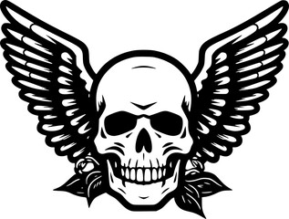 Fototapeta premium Skull | Minimalist and Simple Silhouette - Vector illustration